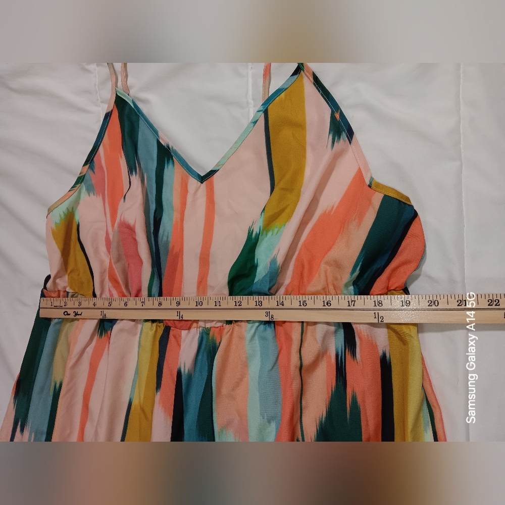 Shein Wide Leg Jumpsuit 4XL Abstract Pattern Spaghetti Straps - Picture 3 of 8